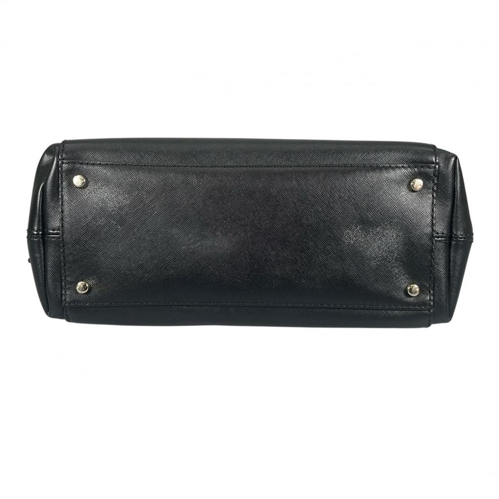 Kate Spade New York Safiano Handbag Leather Black Women Used