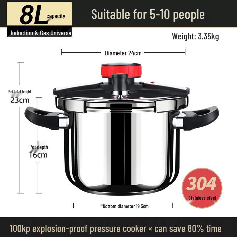 

Взрывозащищенная скороварка из нержавеющей стали 316, утолщенная и оригинальная для домашнего использования