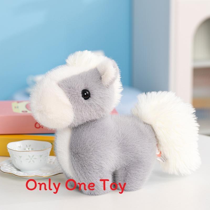 

Plush Pony Toy With Pp Cotton Filling For Kids Gift And Home Decor Gray