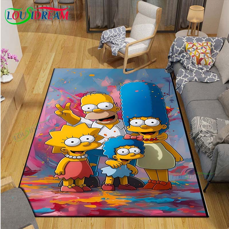 Hot Cartoon TV Role Printed Carpet Outdoor Rug Area Rug Non-slip Carpet Bedroom Decor Carpet for The-A-Simpsons Room Gift
