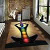 Colorful Chakra Pattern Meditation Carpet Suitable for use as an anti-slip game mat for living room and bedroom sofas
