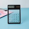 Transparent Calculator 8-Digit Display Calculator Solar Power Supply Calculator for Home School