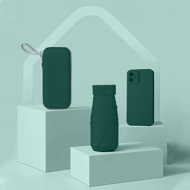 Mini Umbrella Capsule Umbrella Sunny And Rainy Dualuse Rainproof Sun Protection Outdoor Traveling Portable Parasol Umbrella