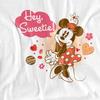 Disney Unisex Adult Hey Sweetie! Minnie Mouse Vintage Valentine`s Day T-Shirt