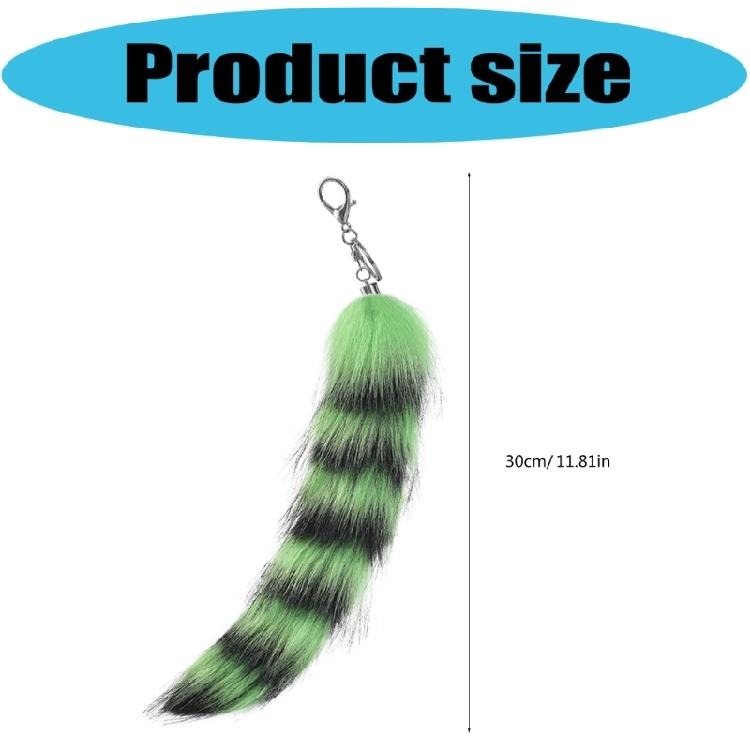 Multi Colored Furry Keychain Foxes Tail Shape Ergonomic Design Compact Portable Solution For Home Office And Outdoor Use