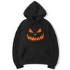 Halloween Kürbis Orange Hoodie Lässig Täglich Langarm Kapuzenpullover Lustiges Kürbisgesicht Sweatshirt Halloween Paar Pullover Damen Oberteil