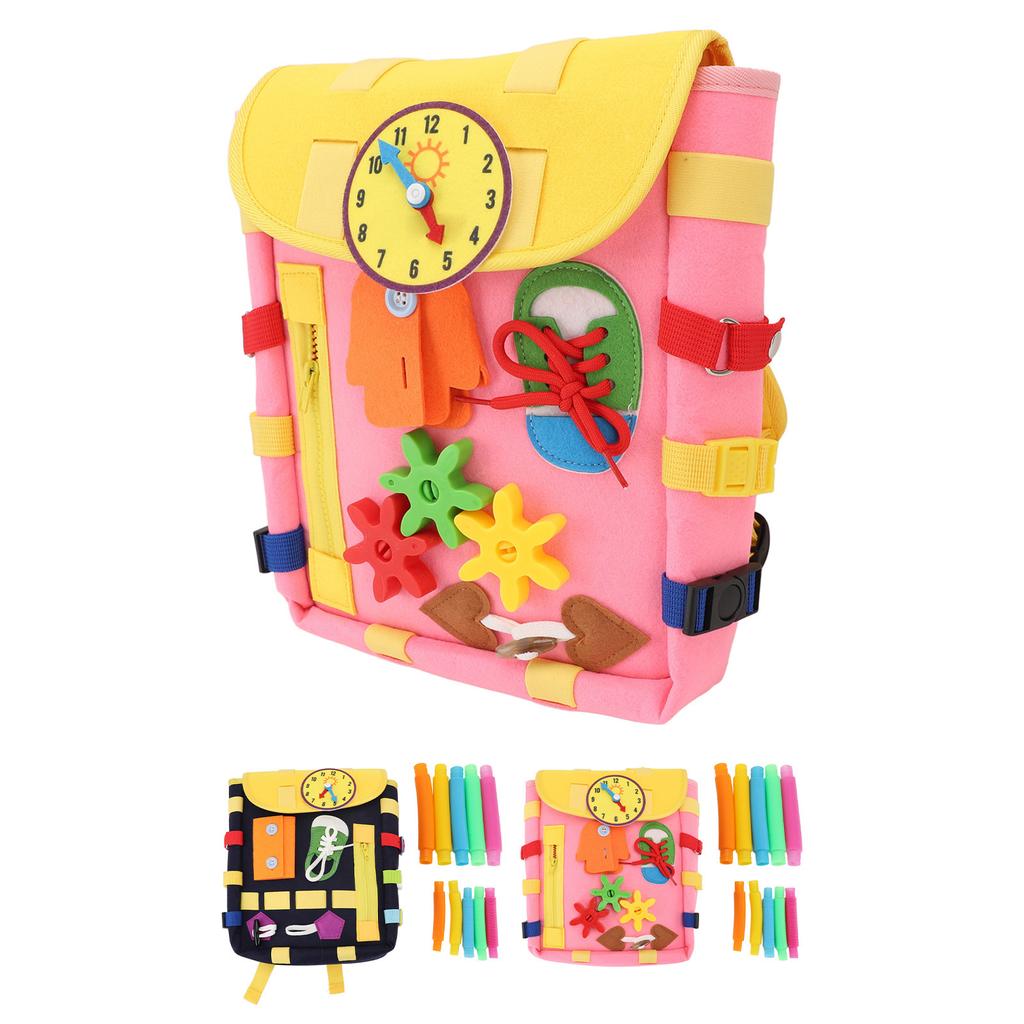 Felt Toddler Backpack with Learning Toys Educational Activity Board for Children Aged 1-3 Digital Nu