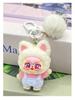 Cute Cartoon Animal Bag Charm - Resin Flocked (Non-Plush Filled) DIY Phone Pendant, With Fluffy Ears And Vivid Faces
