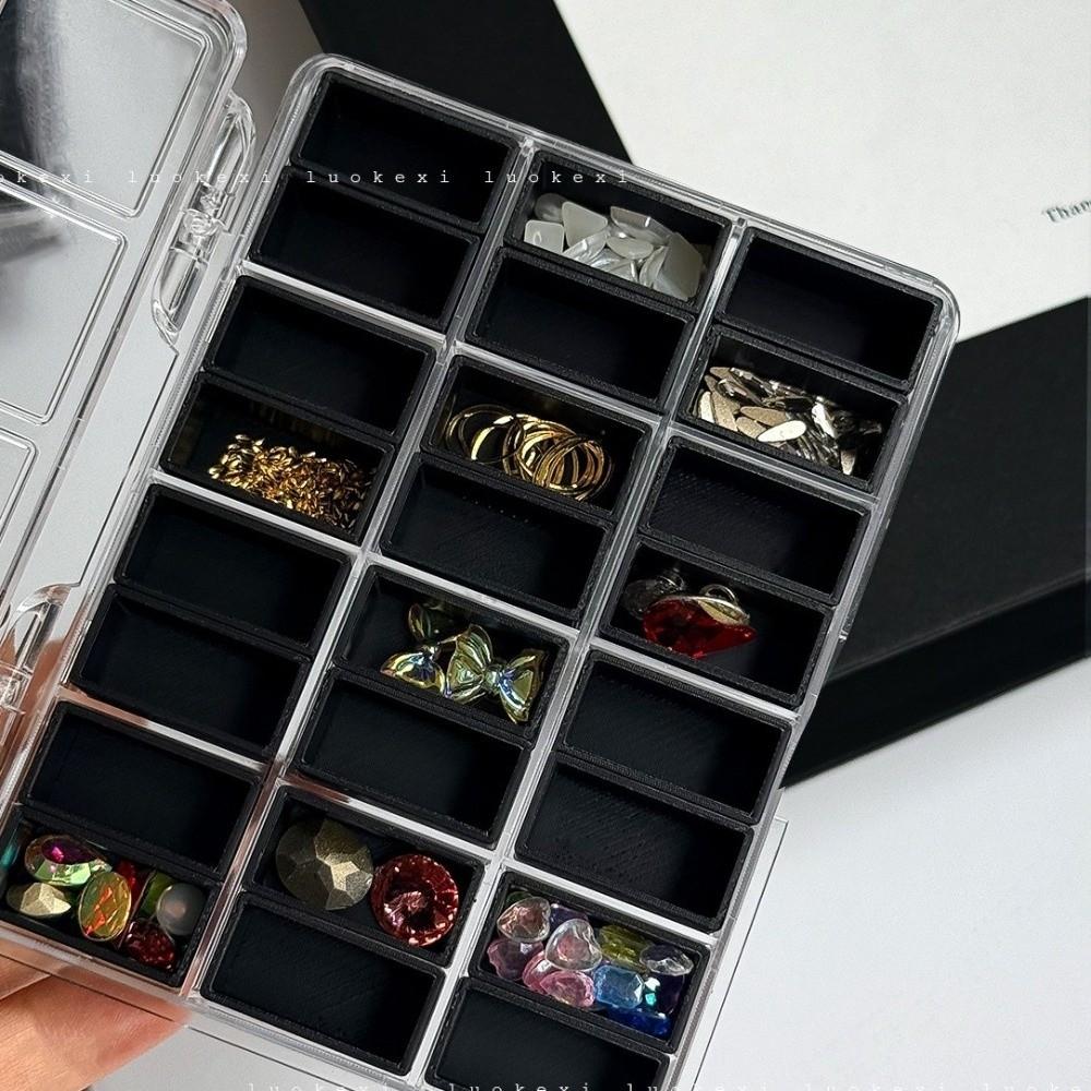 Compartment Nail Art Storage Box Plastic Storage Container Box  for Jewelry Display