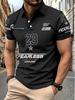 [Print Design-Not Textured New! Men'S Print Casual Short Sleeve Polo Shirt, Suitable for Golf, Daily Wear
