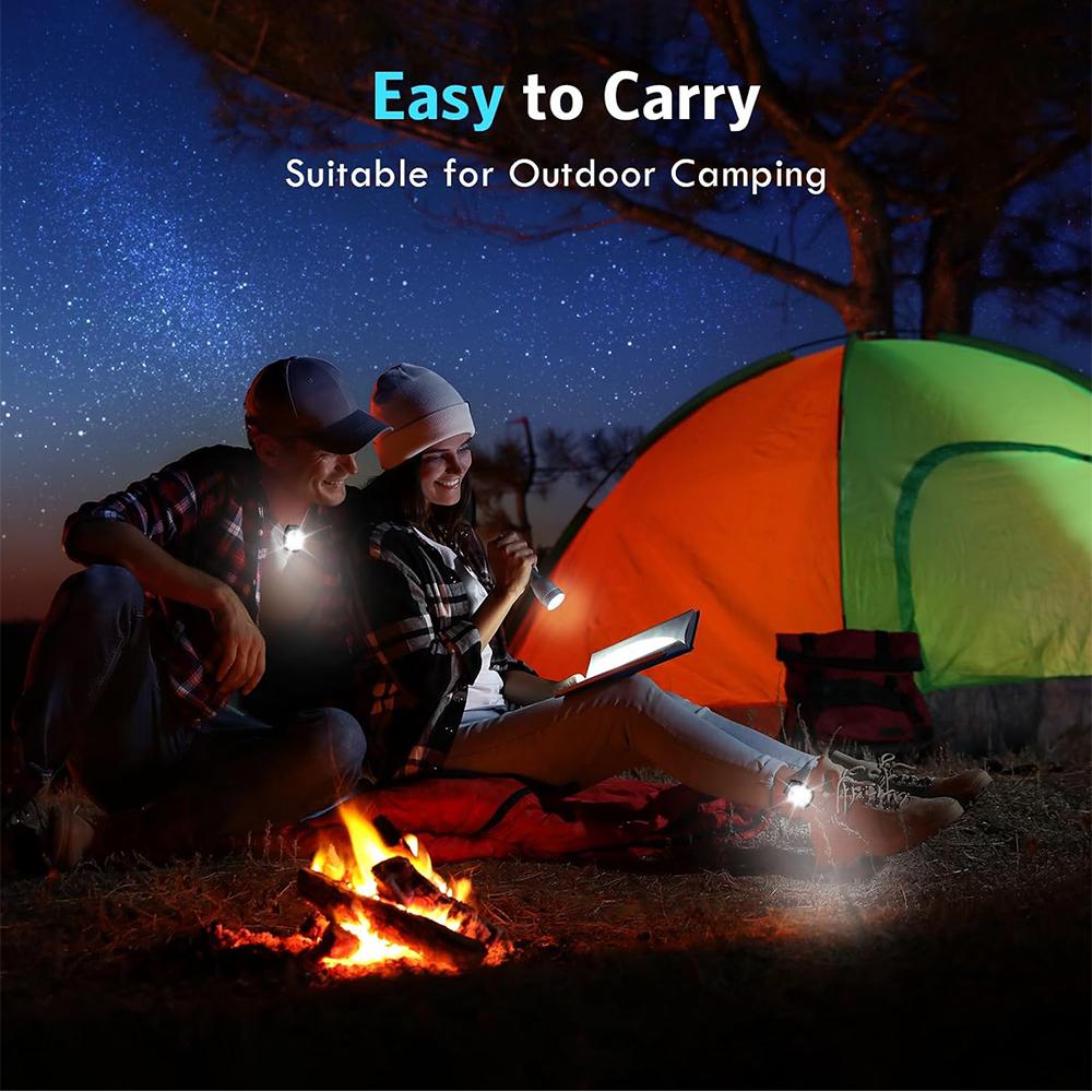 2x USB Rechargeable LED Outdoor Night Running Light for Runners Camping Plastic