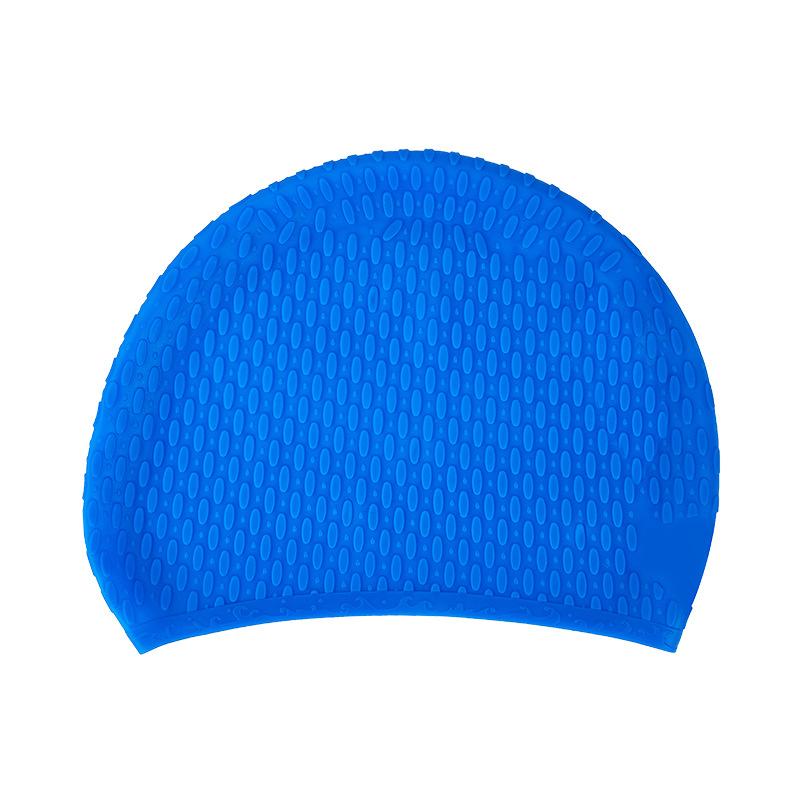 Men's and Women's Thickened and Enlarged Water Drop Silicone Swimming Caps, Silicone Women's Long Hair Waterproof Swimming Caps