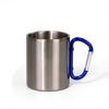 Custom Logo Stainless Steel Insulated Coffee Cup with Carabiner Handle Sublimation Blank for Back To School for Climbing