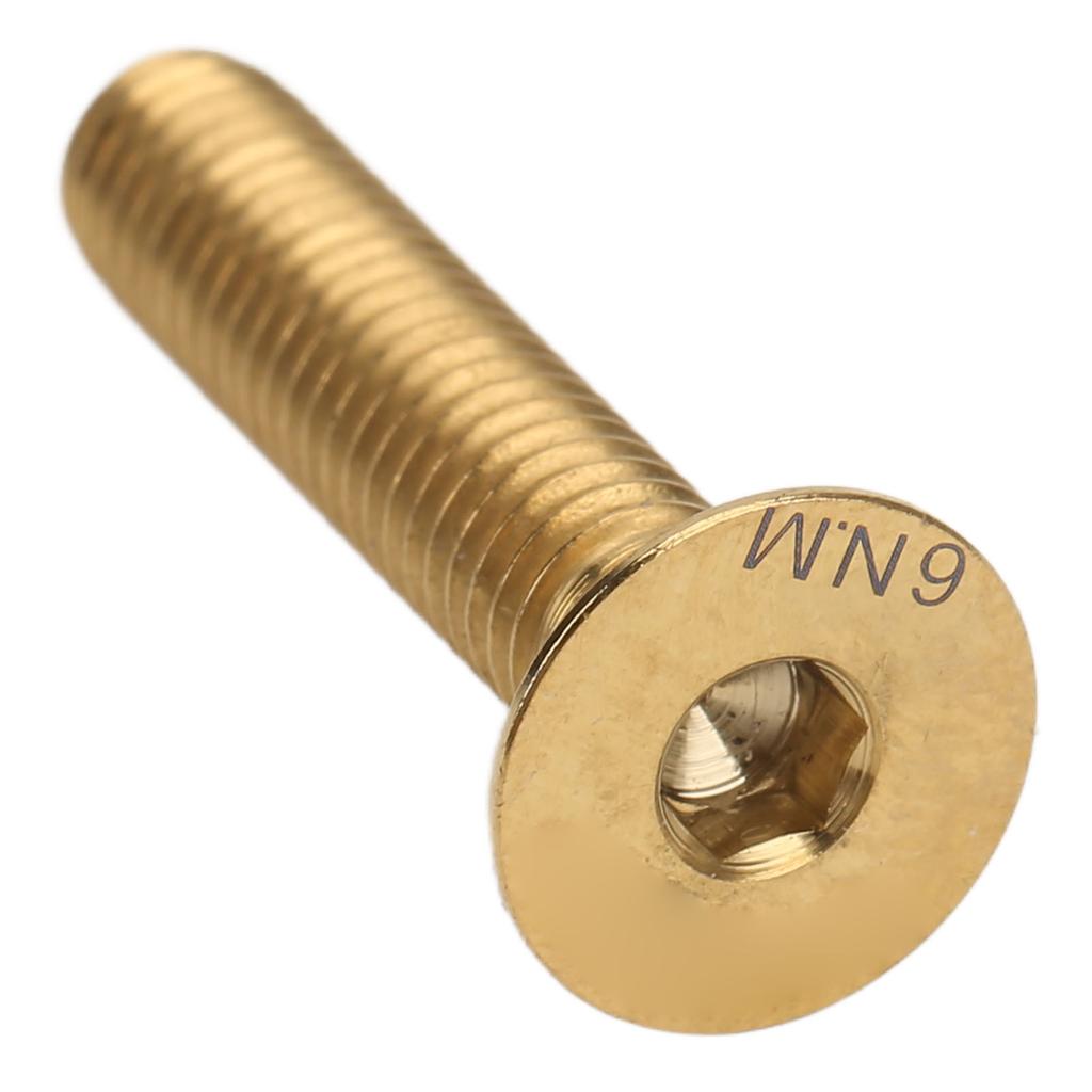 RISK Headset Stem Top Cap Fixing Bolt M6x30mm Bike Stem Bolt Screw Titanium Alloy for Bike Repair