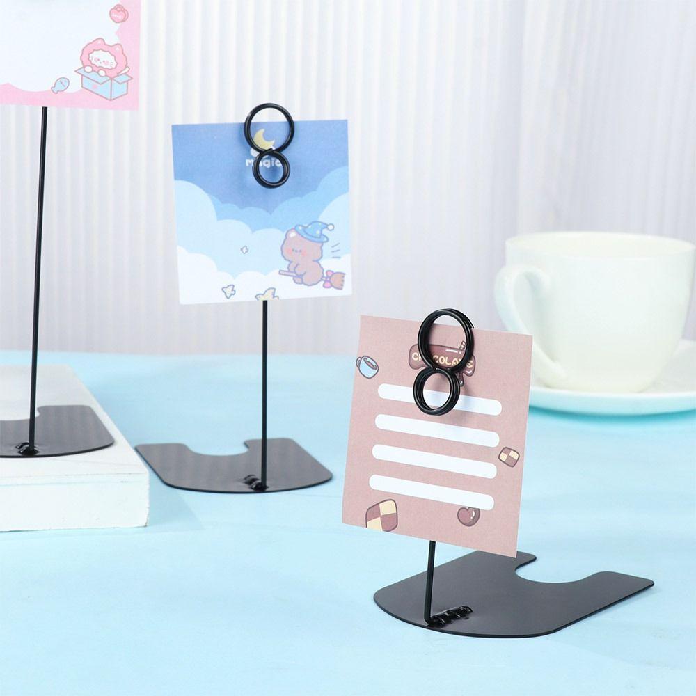 2Pcs Concise Photo Clip Party Paper Clamp Price Label Holder Table Number Stand Place Card Holder