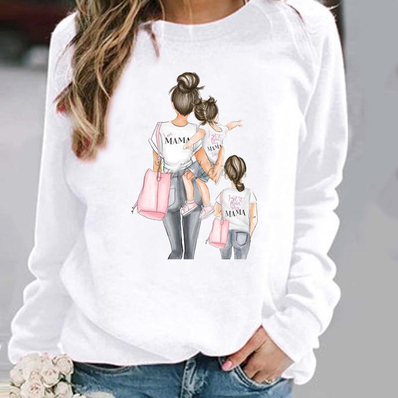 Women's Round Neck Pullover Hoodie for Spring, Autumn, and Winter