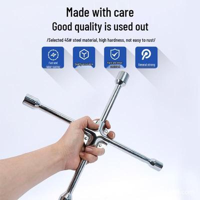 Foldable Cross Hex Socket Tire Wrench for Car Tire Removal