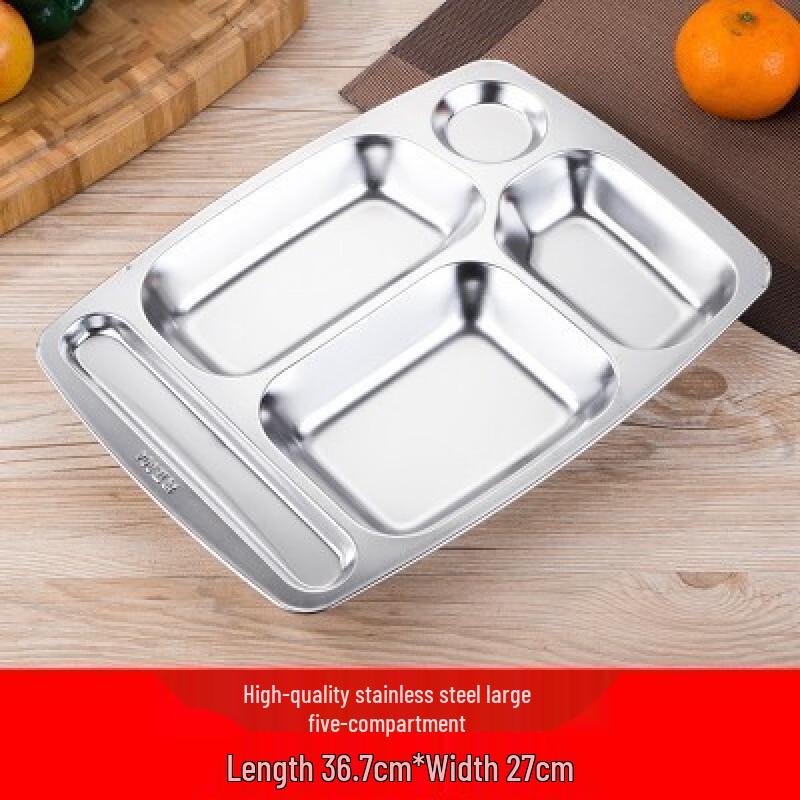 Molona 304 Stainless Steel 5-Compartment Lunch Tray