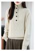 Women's Thickened Lapel Sweater: Warm Stand-up Collar Knitwear for Autumn/Winter
