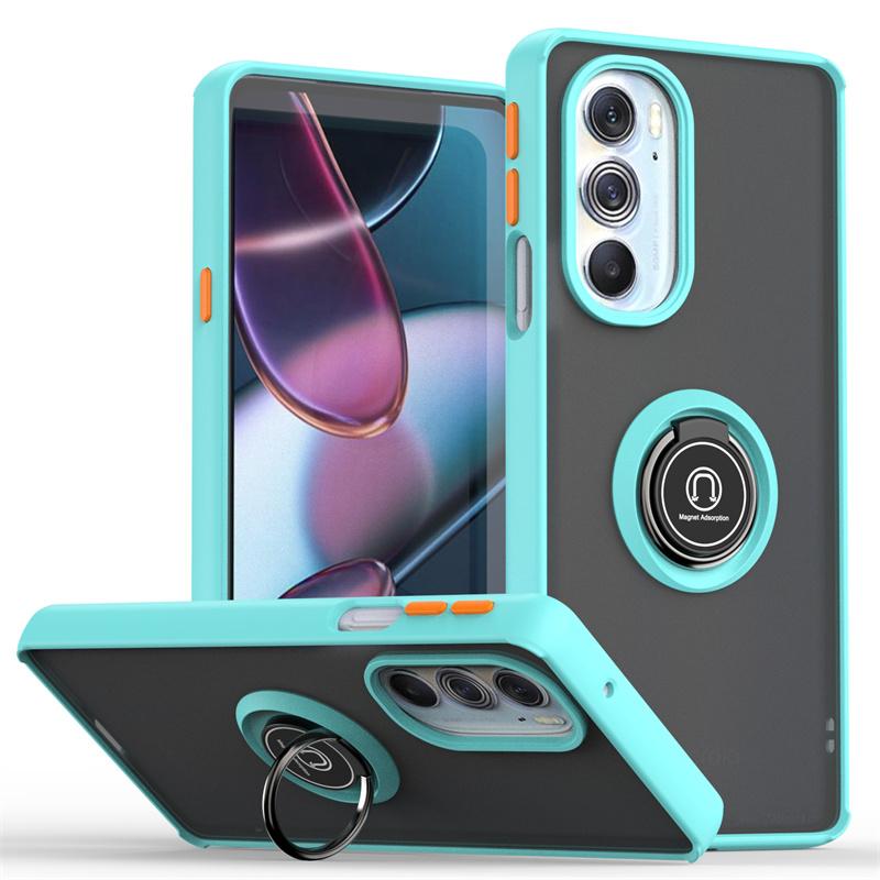 Shockproof Ring Stand Magnetic Matte Back Cover For Motorola Moto G85 G75 G55 G35 G15 G05 5G Case Soft Frame Hard PC Armor Funda