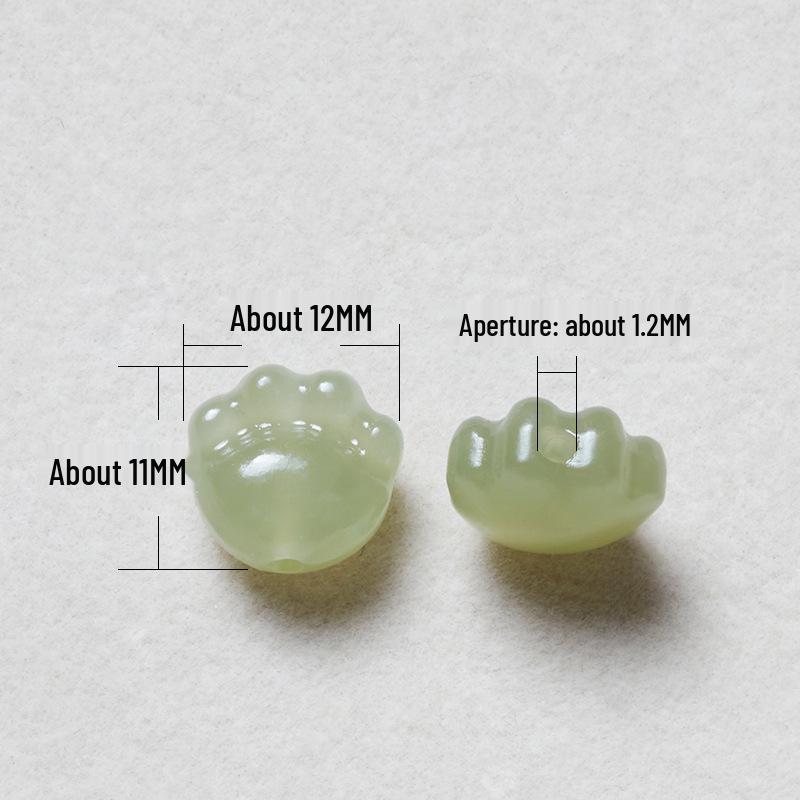 Натуральный браслет-аксессуар из нефрита Хэтянь из Цинхая в виде медвежьей лапы