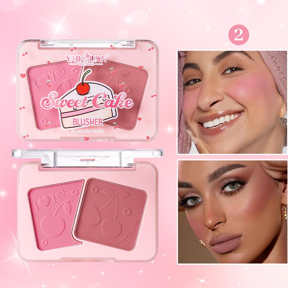 

Шестицветные румяна Rouge Velvet Matte с мелким глиттером и перламутром, водостойкие, румяна-картофельное пюре, макияж для лица