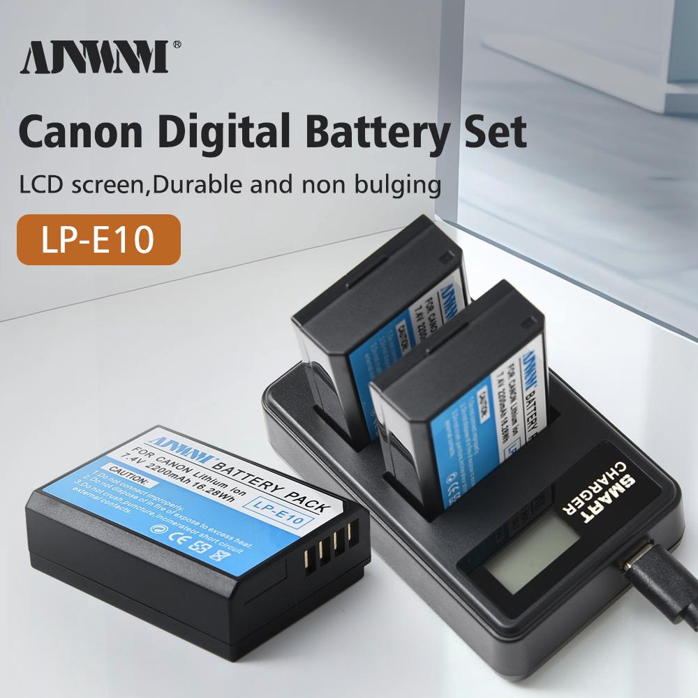 LP-E10 Camera Battery Rechargeable Batteries for Canon EOS 1100D 1200D 1300D 2000D 4000D Rebel T3 T5 T6 KISS X50