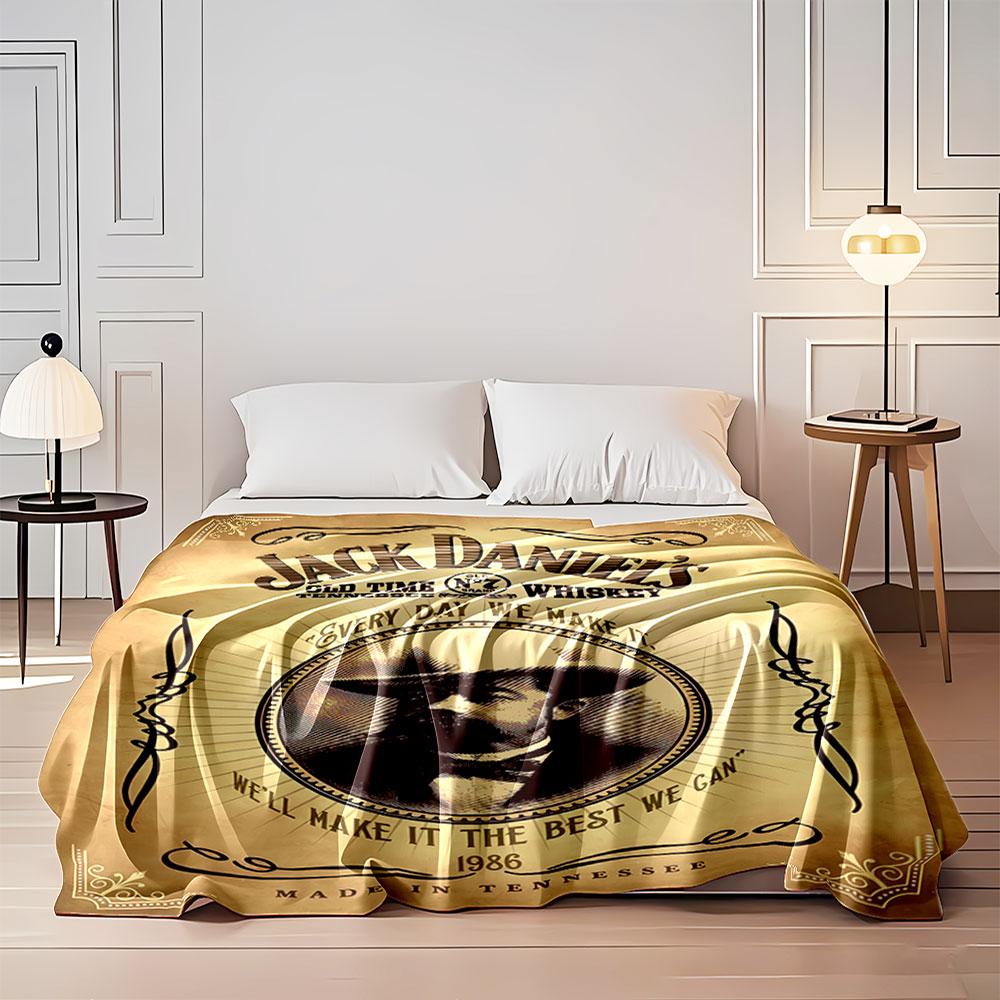Jack Daniel's Vintage Design for all seasons blanket lunch break throw gift