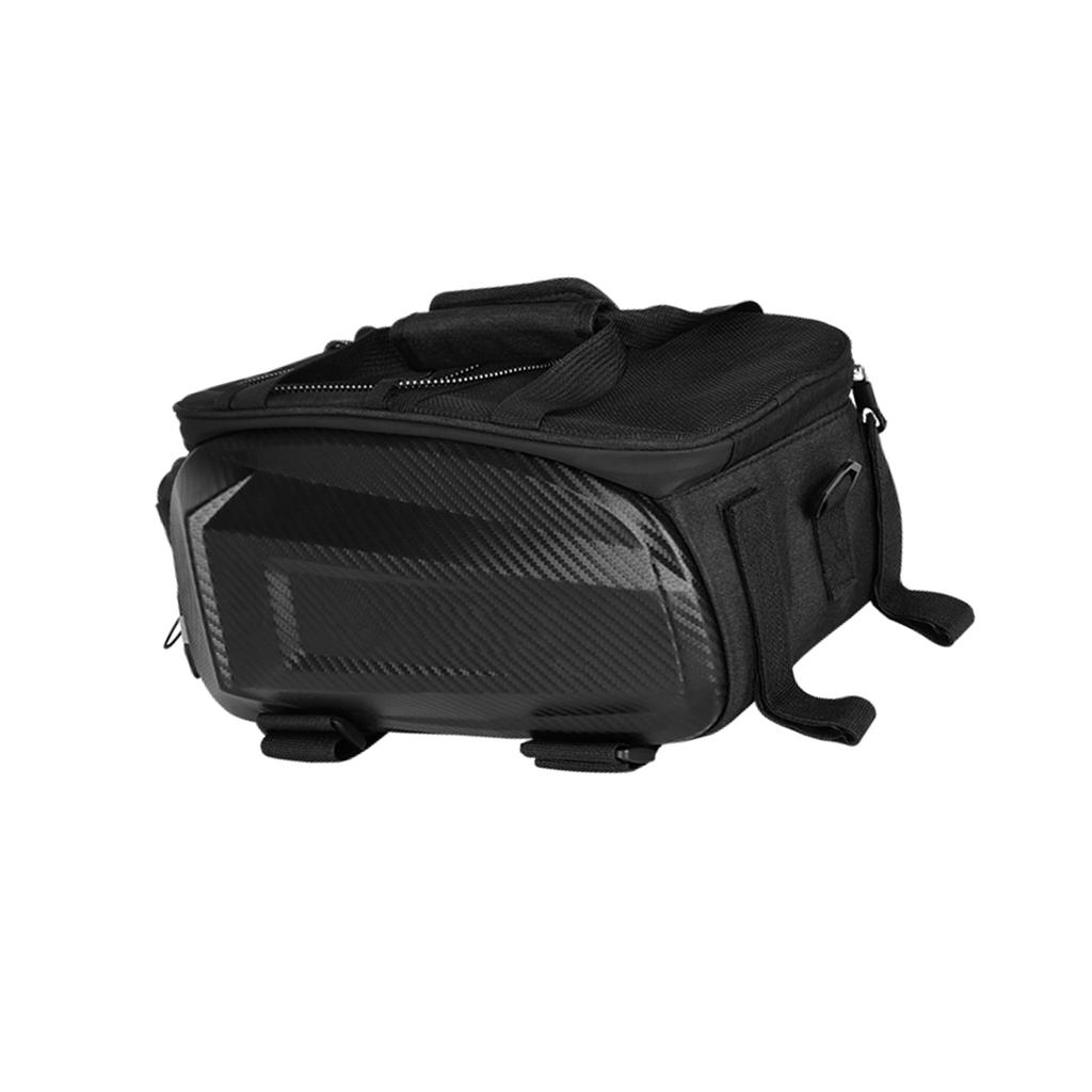 Bike Rack Bag Large Capacity Bike Seat Bag Expandable Multi Layer Design Easy Access Practical Storage Cycling Gear
