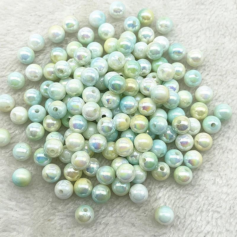 6mm 8mm 10mm Round Acrylic Pearl Beads Loose Spacer Beads for Jewelry Making DIY Bracelet Necklace Pendant Earrings