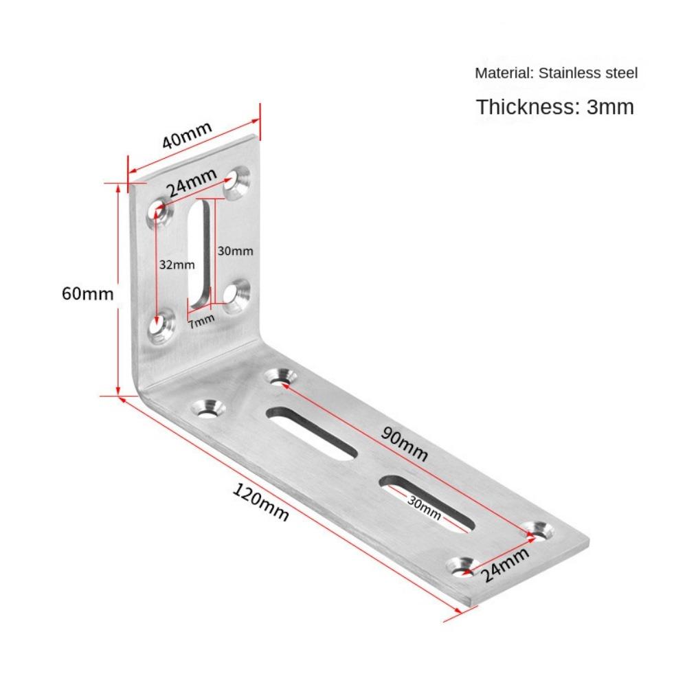 Stainless Steel/Iron Corner Brackets Wall Mounted Durable Angle code Space Saving Useful Shelf Bracket Hardware