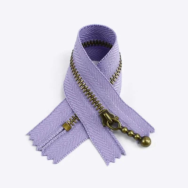 5-20Pcs 3# Metal Zippers 15/20/25/30/40cm Close-end Zipper Bag Clothes Closure for Sewing Bronze Teeth Zip Repair Kit Accessory