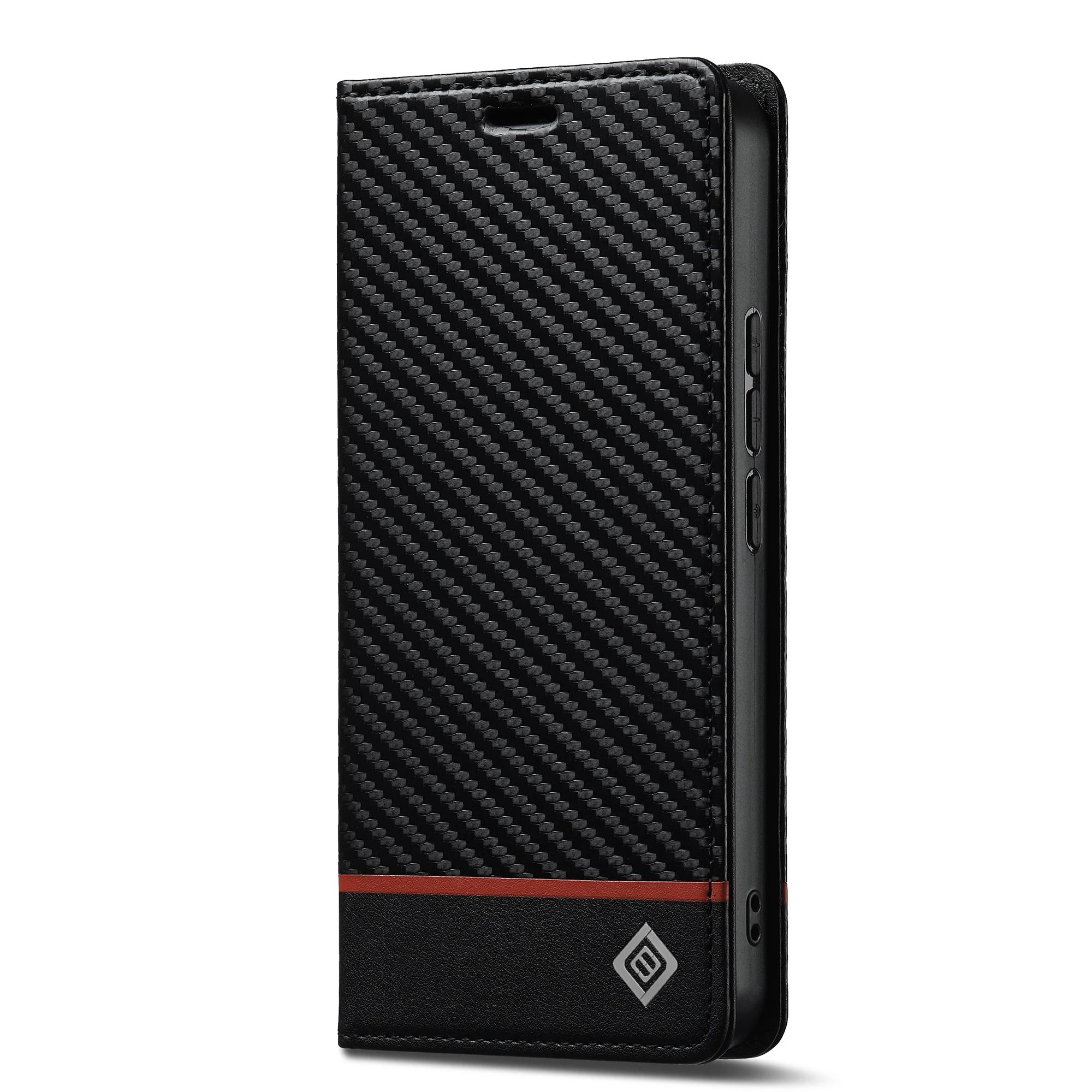 

Luxury Carbon Fiber Leather Phone Case for Xiaomi 15T Pro 14T 13T 12T 11T Magnetic Flip Cards Solt Wallet Pocket Book Cover Bag Xiaomi 13T