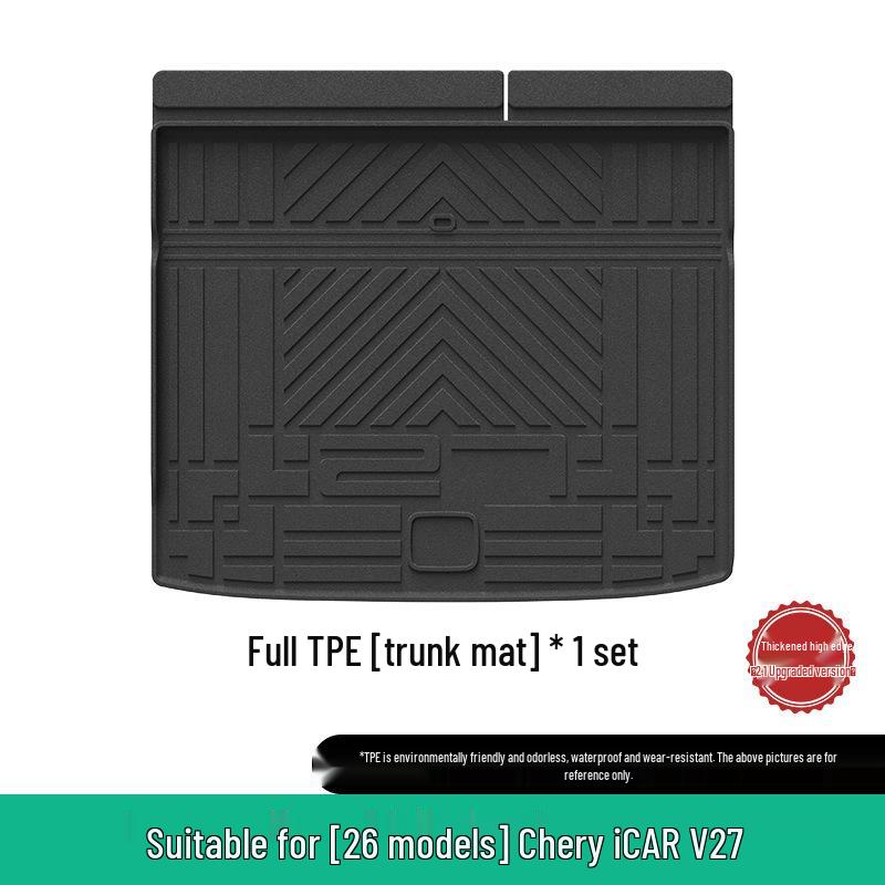 All-TPE Floor & Trunk Mats for 2026 Chery iCAR V27, Includes Seat Backrest Mat