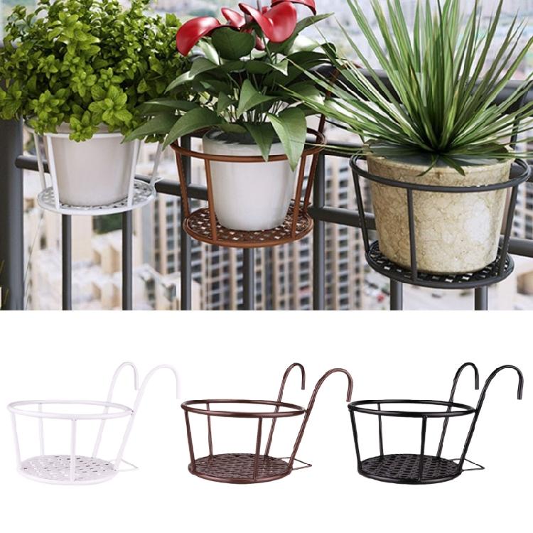Wall Planter Shelf Rustproof Iron Storage Rack Space Saving Vertical Garden Organizer For Multiple Flower Pots