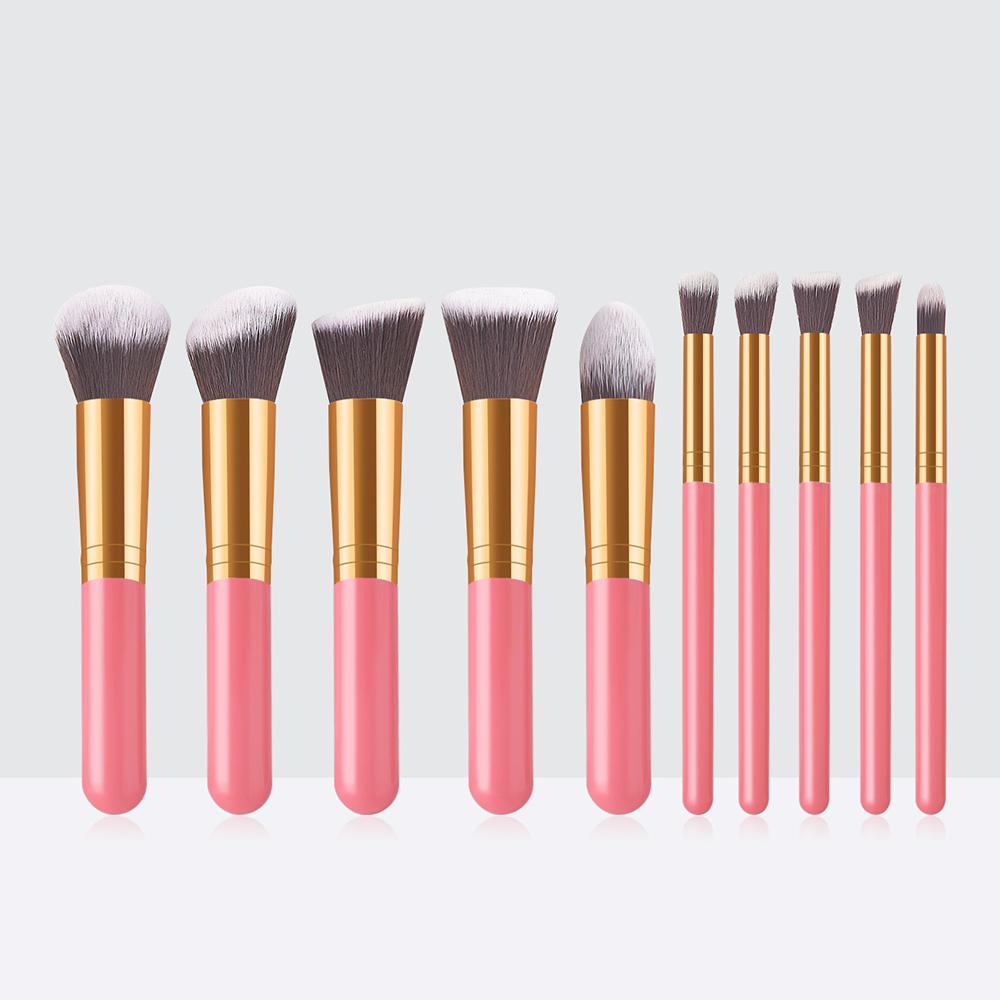 10PCs Minin Makeup Brush Set Cosmetict Makeup For Face Make Up Tools Women Beauty Professional Foundation Blush Eyeshadow beauty