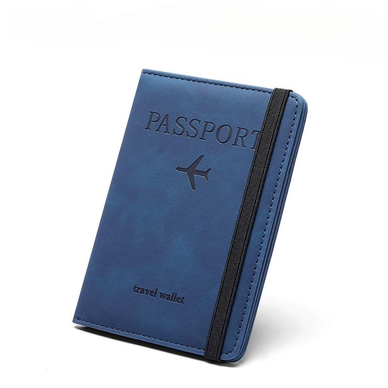 Men Women Travel Passport Holder Cover Case RFID PU Leather Credit ID Card Holder Case Ticket Protective Wallet