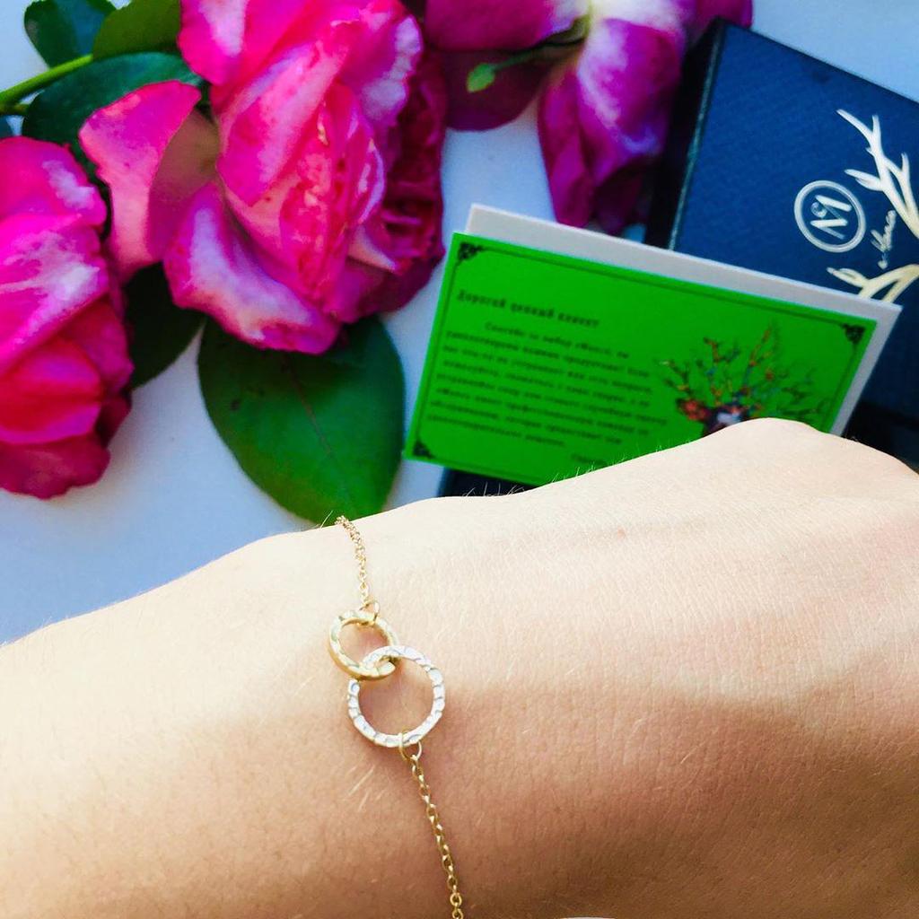 Chihang Geometric Double Circle Hammered Texture Bracelet – Women's Simple, Fashionable, Versatile Gift.
