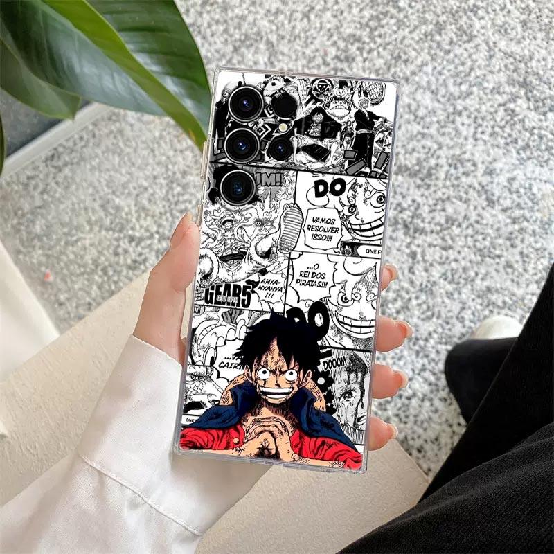 Comics One Pieces Anime S26 Ultra Case Coque For Samsung Galaxy S25 S26 S24 S23 Ultra S22 S20 Plus S21 FE A57 Clear Phone Cover