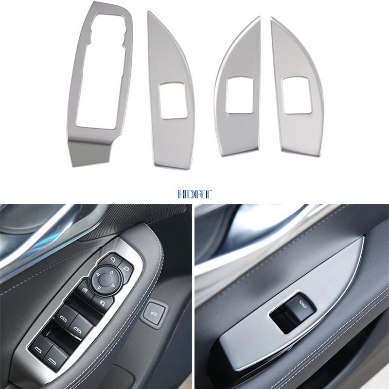 Car Stainless Steel Silver Interior Gear Shift Panel Outlet Glass Switch Cover Trim For Cadillac CT5 + Accessories Sticker