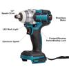 Electric Impact Wrench Rechargeable Cordless Wrench Without Battery Battery Electric Drill 1/2 Socket for Makita 18V-21V Battery