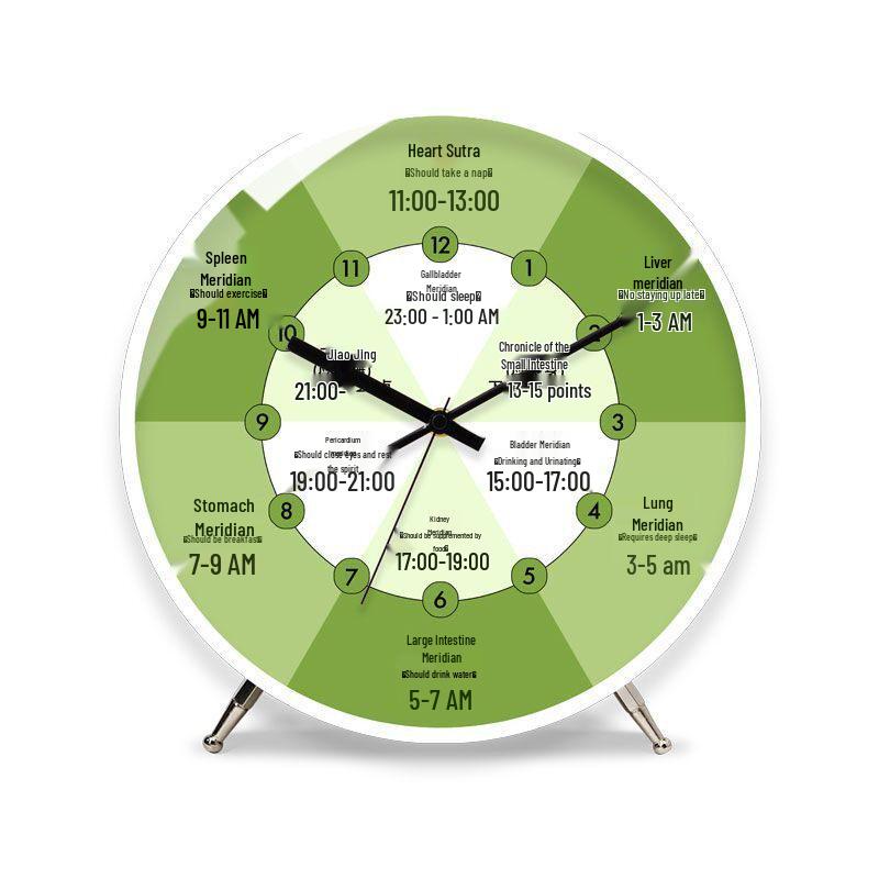 

Ziwu Liuzhu Traditional Chinese Medicine Silent Desk Clock for Spa and Living Room standard