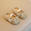 Kinder Pailletten Schleife Mary Jane Partyschuhe