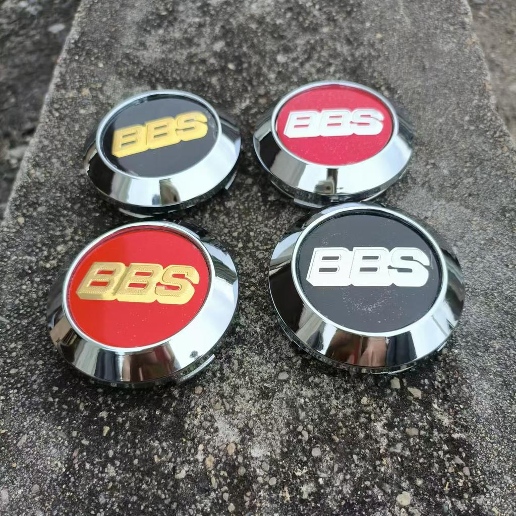 BBS Emblem Badge 4pcs 64mm-45MM Chromium Silver Wheel Center Caps Hub Rims Cover Car Styling
