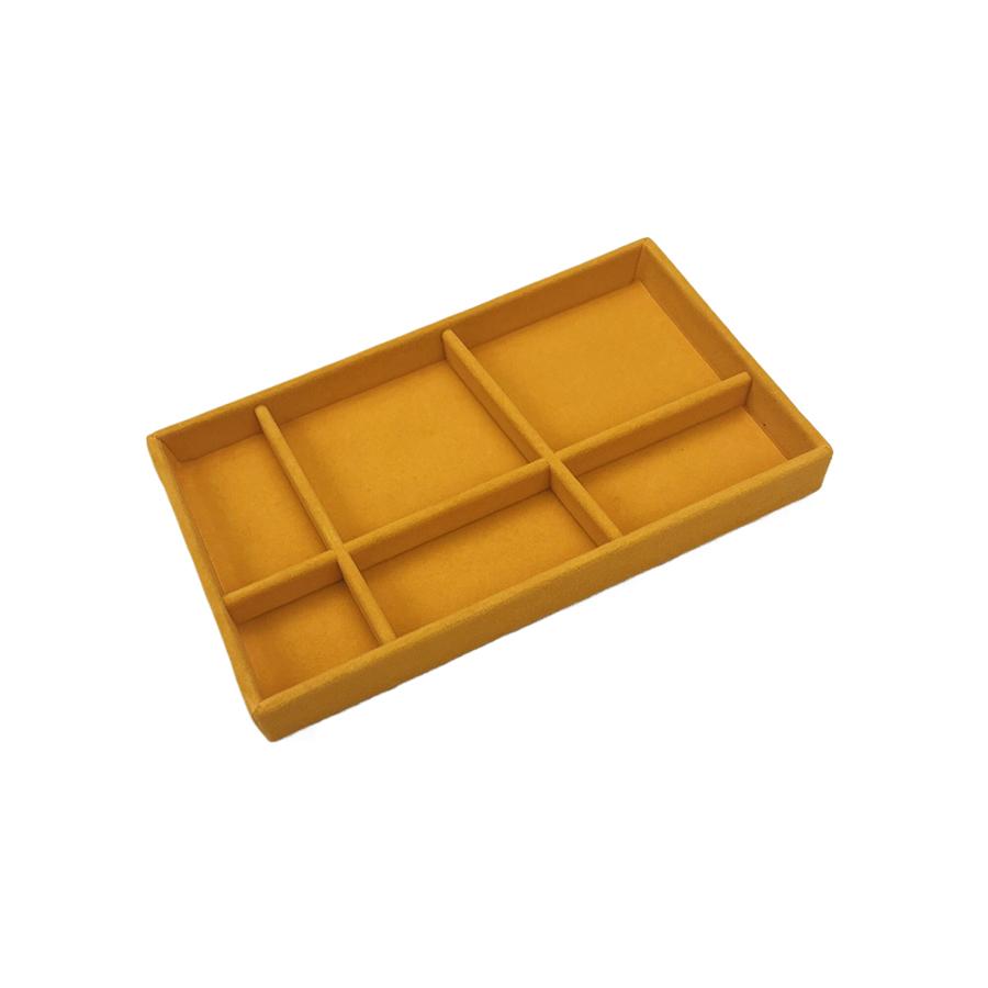 1PC, Flocking Jewelry Box Jewelry Tray, Color: Yellow