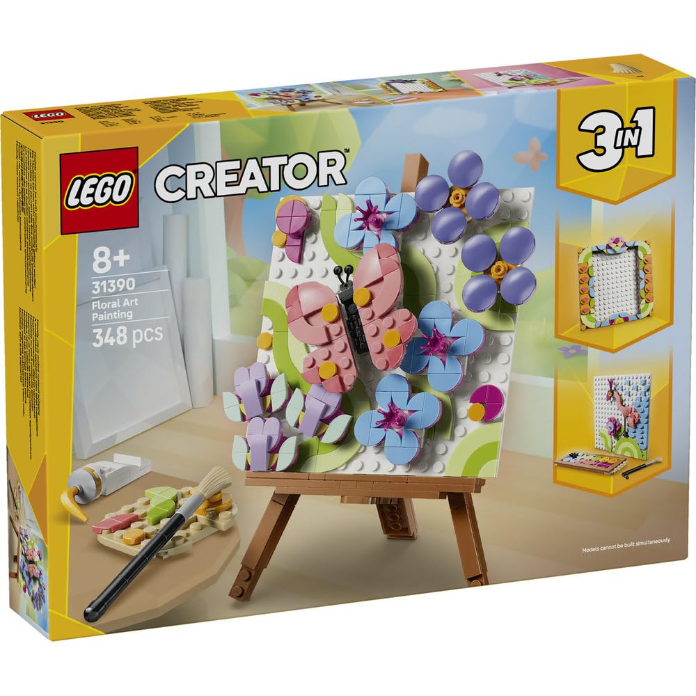 LEGO Creator Floral Art Canvas 31390 Toy for Girls and Boys