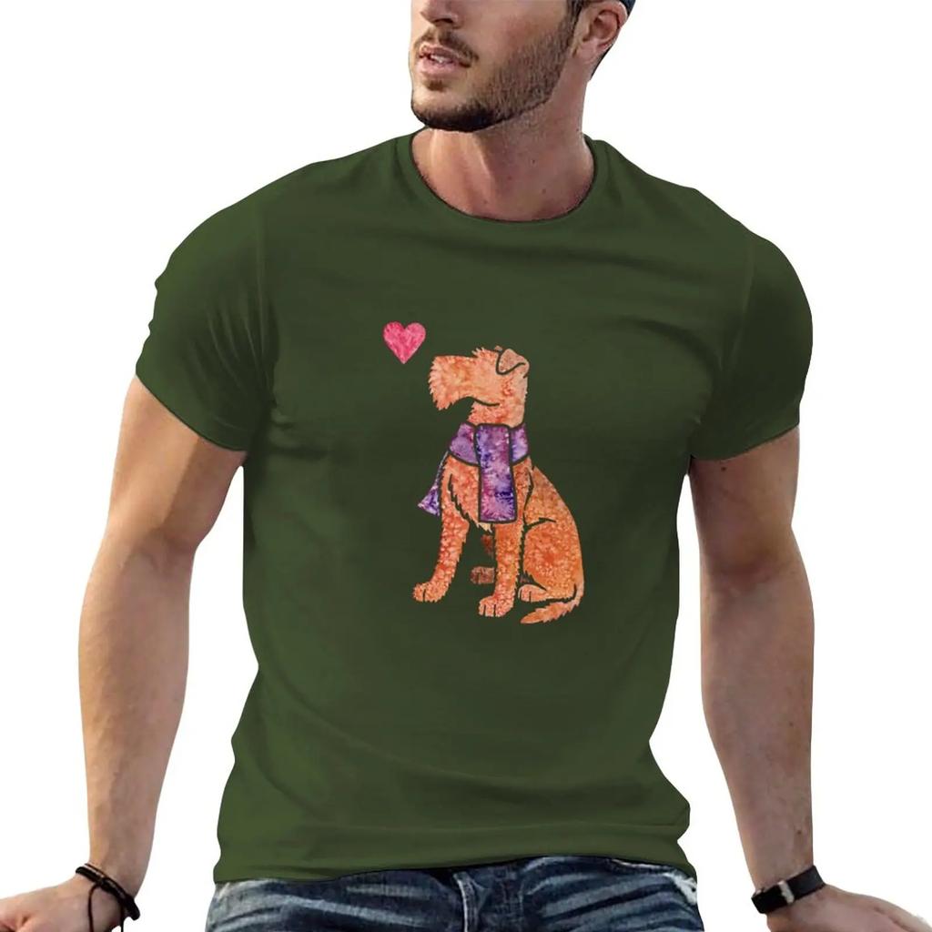 Watercolour Irish Terrier T-Shirt plain anime aesthetic clothes clothings