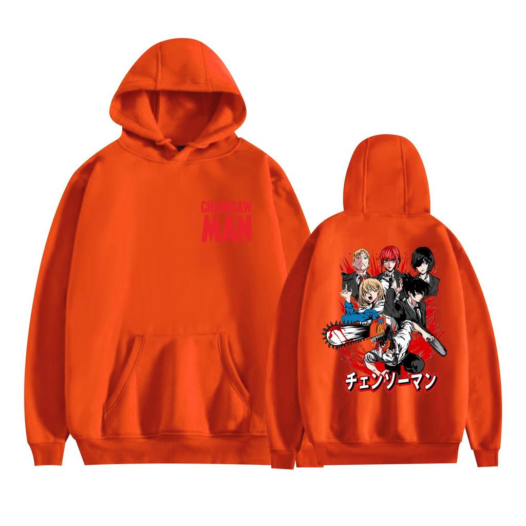 Chainsaw Man Hoodie Sweatshirt Cartoon Printed Cool Pullover Hooded Halloween Chainsaw Man Anime Unisex