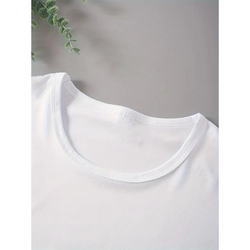 Plus Size, 1pc Plus Size Women's Vintage Bus & Flower Print T-Shirt - Oversized Round Neck Short Sleeve Blouse Suitable for Travel-Themed Outfits