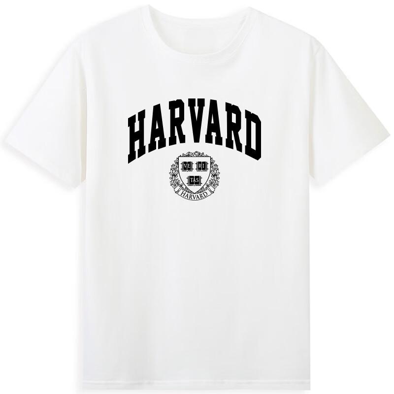 

2025 Лето Футболка с логотипом Гарвардского университета, Классная футболка, Школьная форма, Футболка с круглым вырезом 4XL